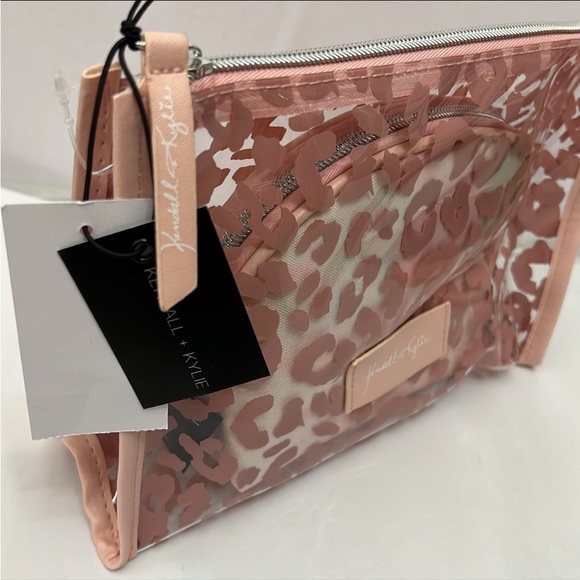 Kendall + Kylie Pink Leopard and Tye Die 2pc. Travel Cosmetic Bags - Picture 3 of 6